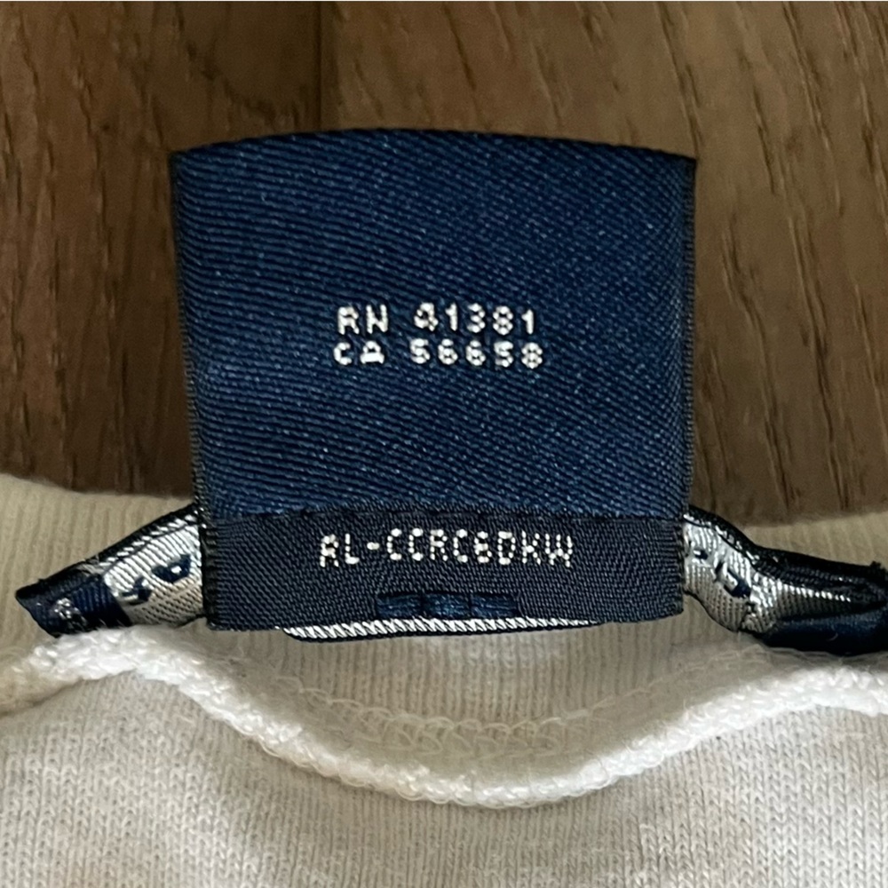 Ralph Lauren Sport White Long Sleeve Tee Blue Pony Logo M Late Y2K Preppy - Picture 5 of 9